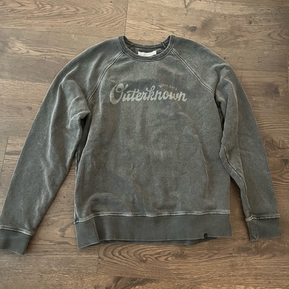 Outerknown Men's Charcoal Crewneck Sweater